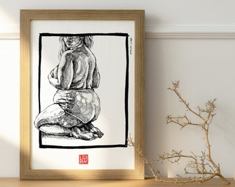 illustration print "woman"- digital art print