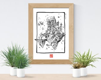 illustration print "Castle"- digital art print