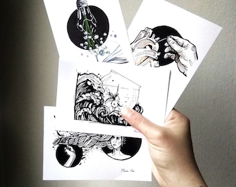 illustration postcard- digital print, illustration, gift idea
