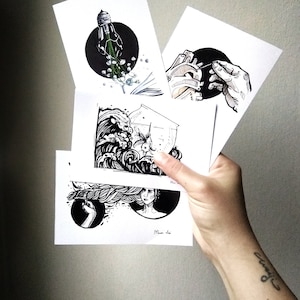 illustratie ansichtkaart- digitale print, illustratie, cadeau idee