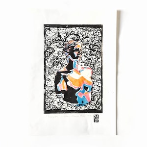 LINOCUT PRINT-   &quot;Incomplete&quot;