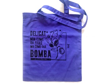 tote bag ECBALLIUM- shopper bag- delicate not like a flower but like a bomb