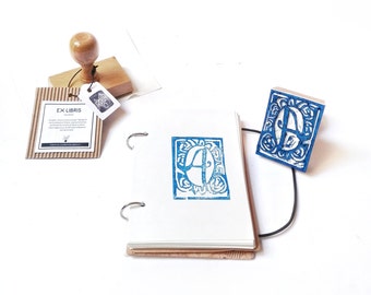 handcarved STAMP EX LIBRIS- customized stamp