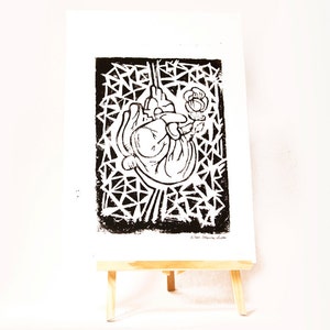 LINOCUT PRINT- anatomical HEART