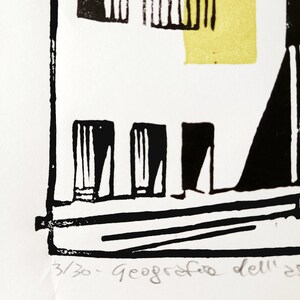 Geografia dell'assenza 7 linocutprint architecture illustration image 4