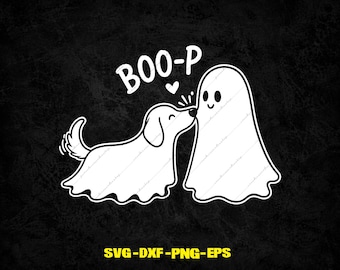 Boo Boo-p Dog Ghost Halloween Dog Lovers Svg, Png Digital Files