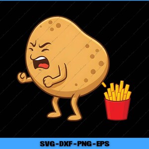 Funny French Fries Funny Potato Png Digital Files