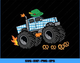 Oktoberfest Monster Truck German Png Digital Files