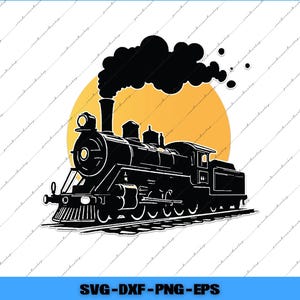 Train Vector Image, Locomotive Silhouette Svg, Png Digital Files
