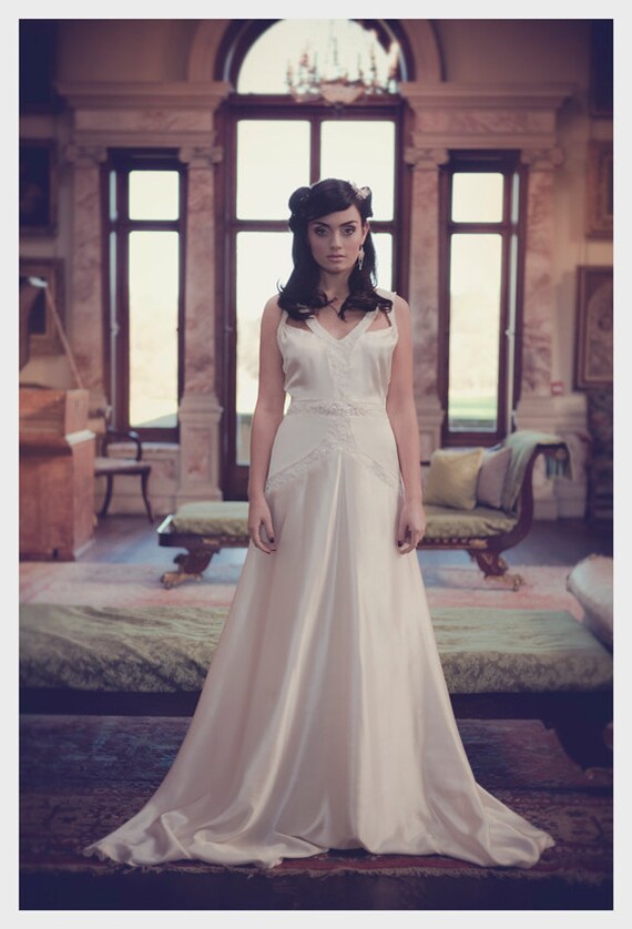 Cecelia 1920 S Inspired Bridal Gown Etsy