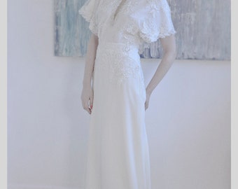 Harlow dress - Lace and georgette 1940's inspired bridal dress