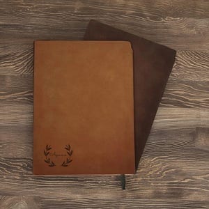 Custom Leather A5 Notebook Set, Custom Engraved Notebook With Pen, Gift Box& Pen for Mother&#39;s/Father&#39;s Day, Personalized Leather Journal Set