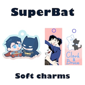 Conjunto de chaveiros SuperBat, macios e divertidos, colecionáveis feitos por fãs da DC.