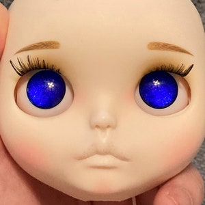 14 mm or 12 mm Custom Cobalt Blue Eye Chips Blythe Doll Furby Baby Furby Pullip