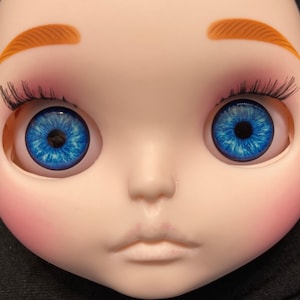 Realistic Blue, 14mm Glass Blythe or Furby Eye Chips