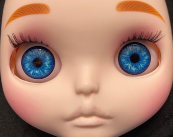 Realistic Blue, 14mm Glass Blythe or Furby Eye Chips