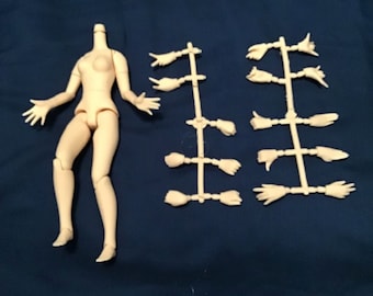 White Blythe Body and Two Sets of Hands for Factory Blythe Dolls