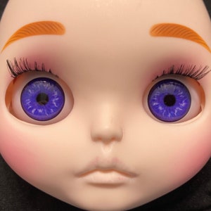 Realistic Purple 14mm Glass Blythe Eye Chips