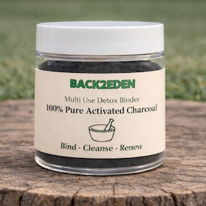 Geactiveerde houtskoolpoeder met kokosnoot | Natural Detox, veganistisch mineraal (pot van 2 oz)