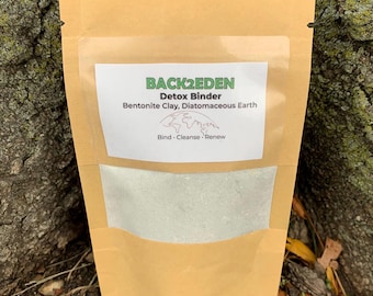 Parasite Cleanse Support Detox Binder Powder: Bentonite Clay, Diatomaceous Earth Food Grade