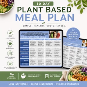 Vegan Meal Plan - Etsy