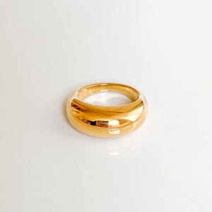 Dome Ring Waterproof 18K Gold Filled