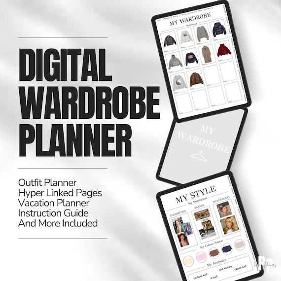 Digital Wardrobe Planner | Outfit Creator, Style Guide (PDF Download)