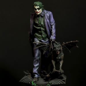 Heath Ledger Joker Statue | Hand-Painted Resin Fan Art | The Dark Knight Collectible