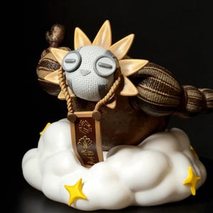 Esquie Diorama – Expedition 33 Inspired | Hand-Painted Resin Statue with LED Cloud Light | Large 19.5×15×18.3 cm | Collector’s Edition