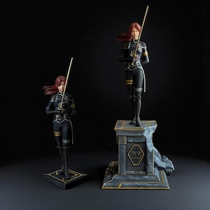 Hand-Painted Maelle Resin Statue: Expedition 33 Fan Art Diorama