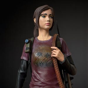 Ellie 3D Printed Figure: Hand-Painted Resin Statue - The Last of Us Fan Art