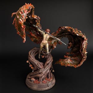 Statua di Malenia Blade of Miquella / Figura fan art di Elden Ring / Oggetto da collezione dipinto a mano e stampato in 3D