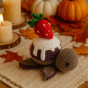 Crochet Cupcake Turtle Pattern | Halloween Gift | DIY Home Decor Tutorial | Amigurumi Beginner PDF Digital Download