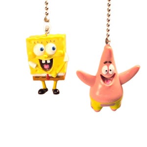 SpongeBob® & Patrick Ceiling Fan Light Pull Chains | Nursery Kids Rooms Decor | Perfect Gift for Boys or Girls d5
