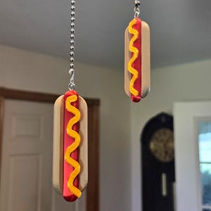 Hot Dog Fan Pull Set | Gift for Food Lovers Kitchen or Man Cave Decor Gift for Cooks d4