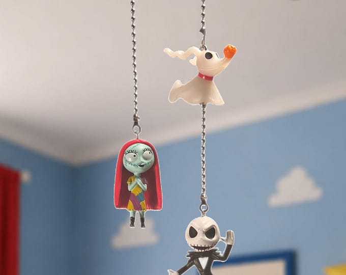 Nightmare Before Christmas Fan Pulls Jack Skellington Kids Room Decor for Boys & Girls Ceiling Fan Decoration Birthday Gift  d5