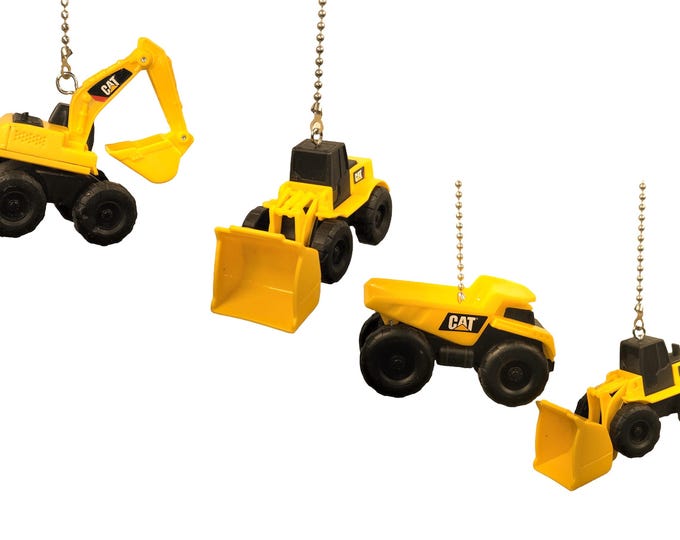 Construction Equipment Ceiling Fan Pull | Light Pull Chain for Kids Room & Office Decor | Unique Business Gift