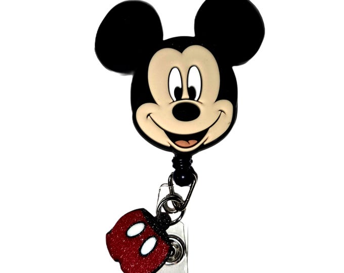 Fun Badge Reel Mickey Mouse Badge Holder | Retractable Badge Holder,  Affordable Gift for Nurses & Teachers.   r1