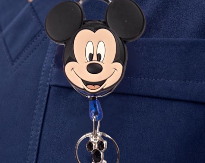 Fun Badge Reel Mickey Mouse Badge Holder | Retractable Badge Holder,  Affordable Gift for Nurses & Teachers.   r1