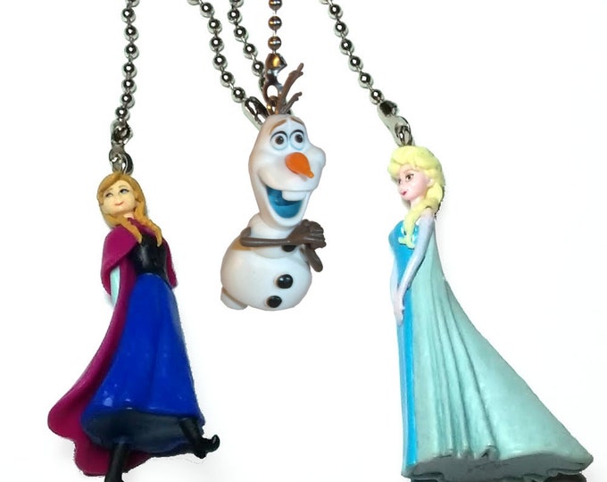 Elsa Anna Olaf Frozen Ceiling Fan Light Pulls, Gift for Girls, Nursery Decor, Princess Decor, Frozen Decor, Girls Room Decor