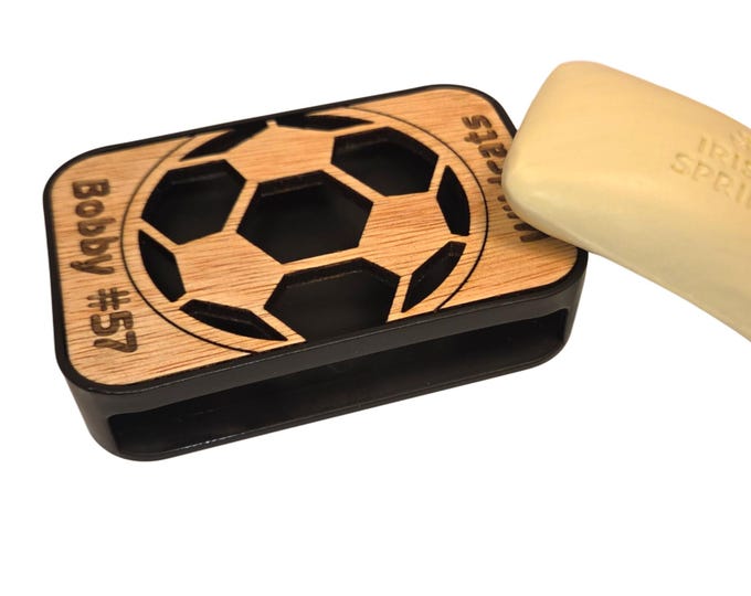 Soccer Ball Soap Dish - Personalized Gift for Kids & Coaches | Fun Bathroom Accessory