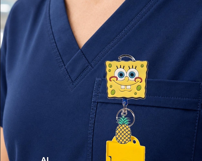 SpongeBob® Badge Reel | Gift for Nurses or Teachers Present