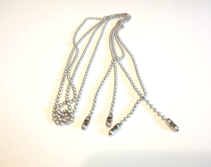 Ceiling Fan Chain By the Foot, Fan Pull , Light Pull , Nickel Ball Chain, Lamp Pull Chain, Necklace, Keychain