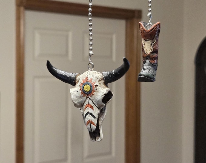 Western Style & Boot Ceiling Fan Pulls - Country Western Decor / Cowboy Gift / Gift for Him or Her / Housewarming Gift / Wedding Gift
