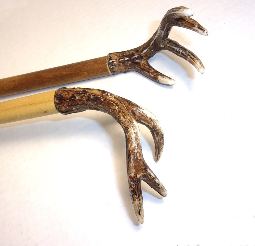 Personalized Imitation Deer Antler Back Scratcher. Laser Etched Back