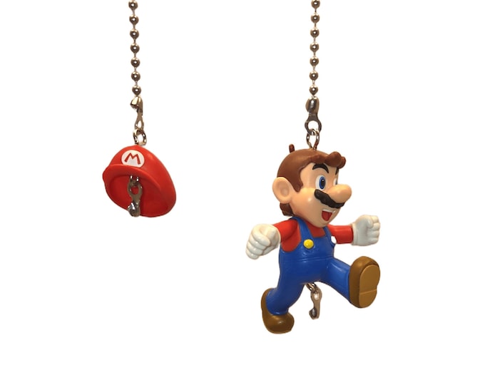 Super Mario Bros Ceiling Fan Light Pull Set, Nintendo Kids Room Decor, Gift for Kids