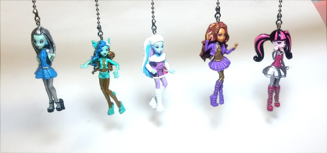 Monster High Ceiling Fan Light Pull Set Kids Room Decor Gift For