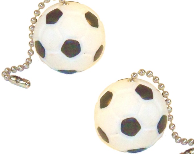 Soccer Ball Ceiling Fan Lamp Pull Chain, Coaches Gift, Gift for Kids, Soccer Gift, Kids Room Decor, Sports Decor, Unique Christmas Gift