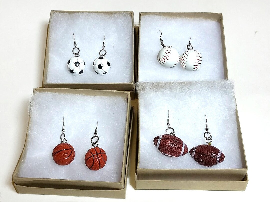 Orecchini Pendenti Da Baseball, Eleganti Orecchini Da Baseball Per - Foto 10