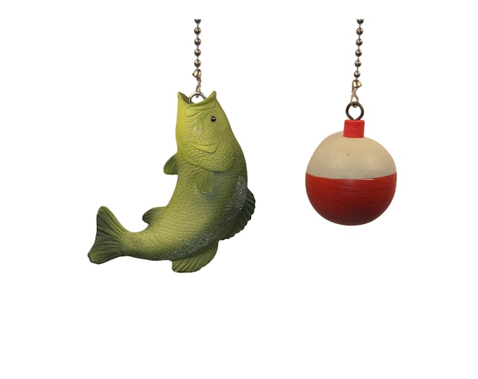 Fish and Bobber Ceiling Fan Pulls | Perfect Housewarming Gift for Fishermen | Outdoor Housewarming Decor